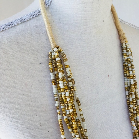 Multi strand Beaded Necklace - Picture 2 of 3